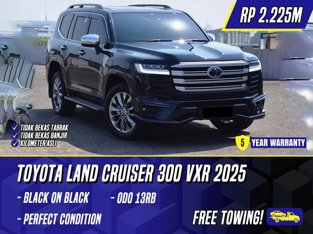 Toyota Land Cruiser 300 VXR 2025 NIK 2024 Black Hitam LC LC300 300VXR