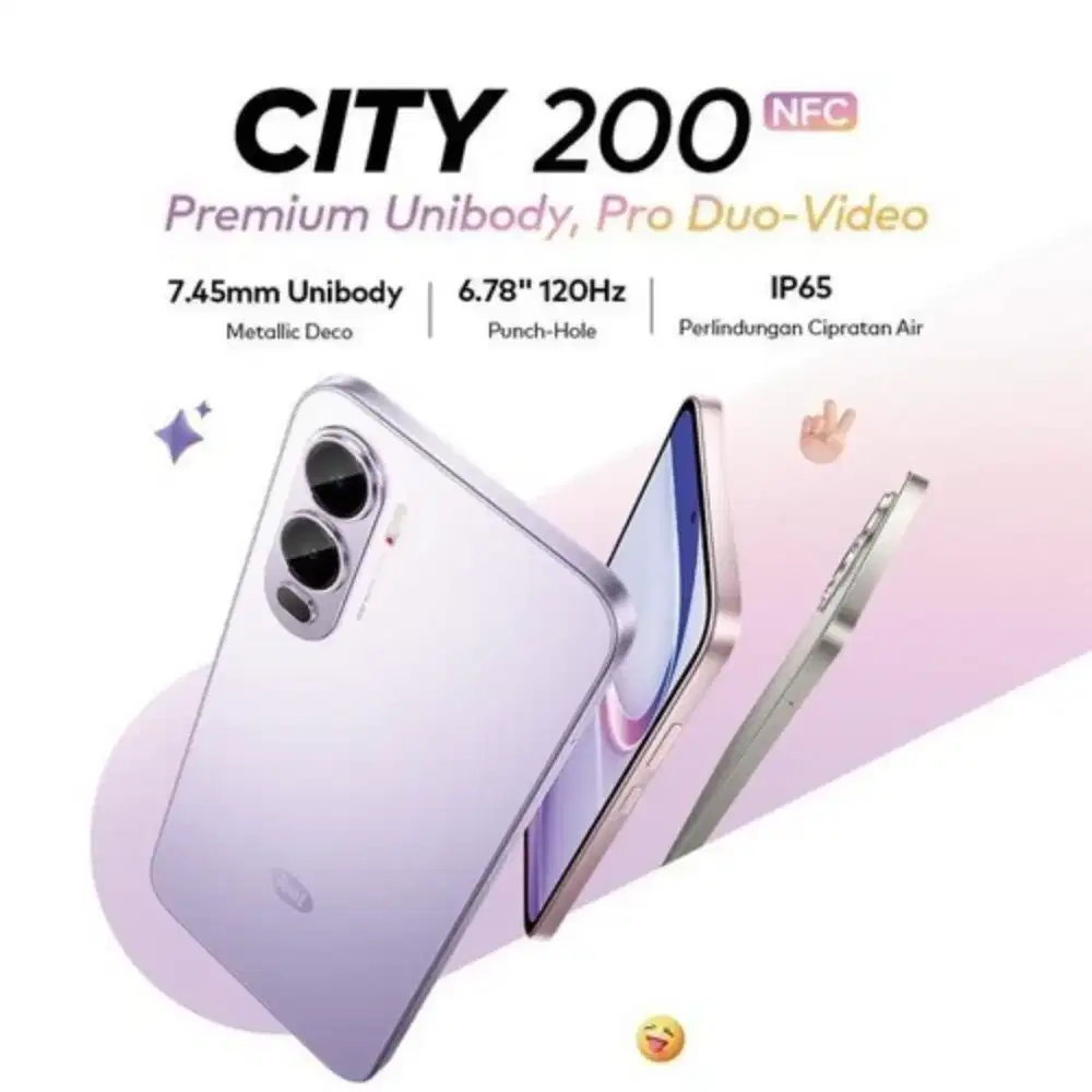 ITEL City 200 NFC Ram 8GB (4GB+4GB) + memori 128GB