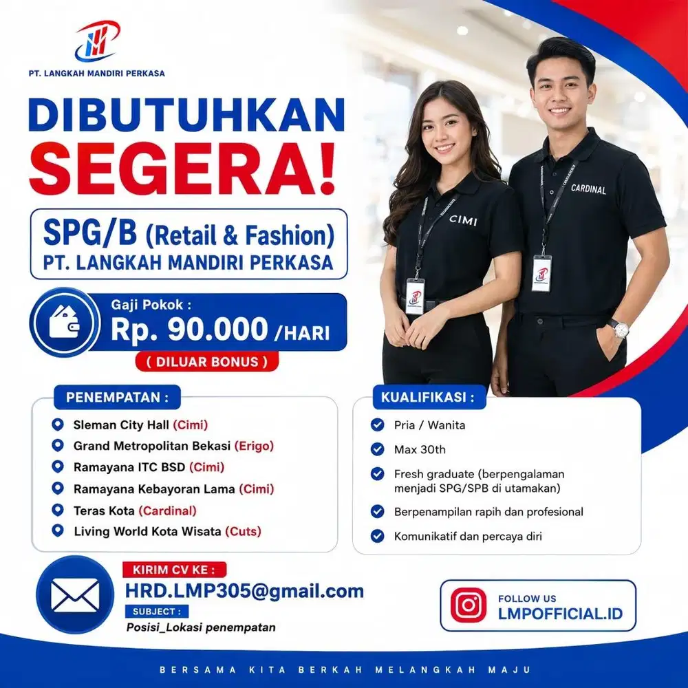 DIBUTUHKAN SEGERA