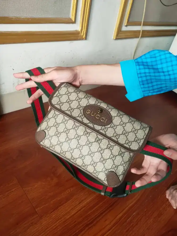 GUCCI 493930 GG Supreme Neo Vintage Belt Bag ORIGINAL Made In Italy