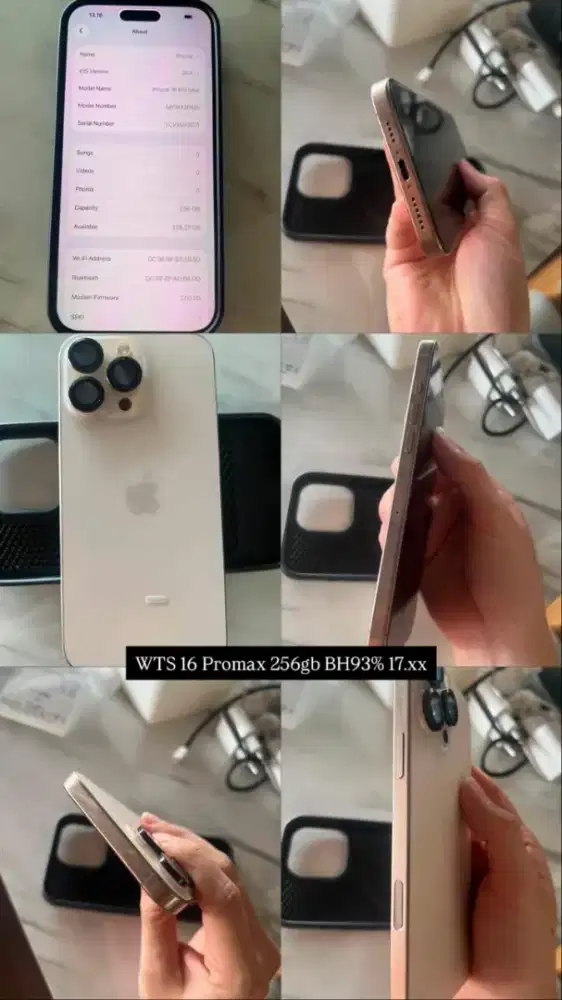 IPHONE 16 PROMAX 256 GB IBOX BH 93%