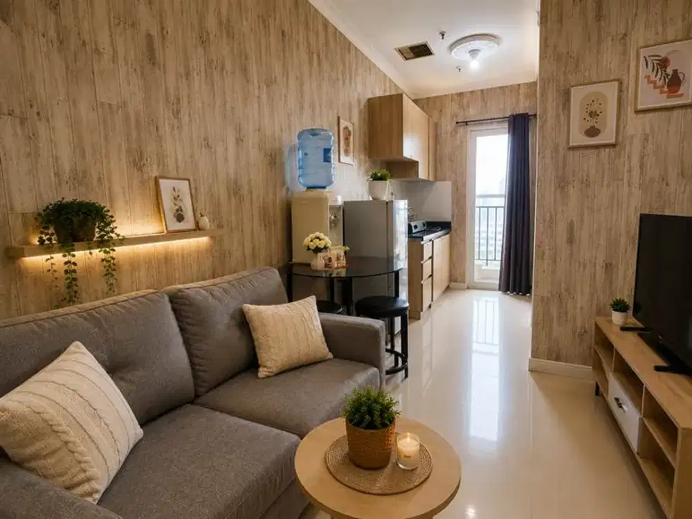 Disewakan Madison Park 1BR Design Scandinavian Rustic Dekat Central Park Mall & Neo Soho Residences