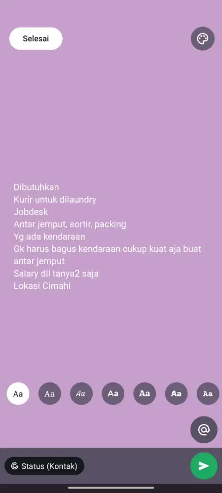 Loker Untuk Kurir Laundry