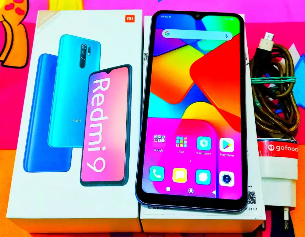 REDMI 9 4+1GB/64GB LENGKAP ORI