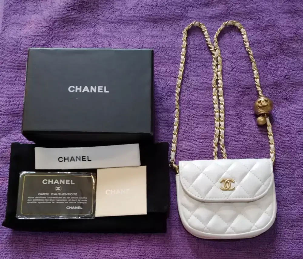 Chanel micro crossbody coin bag, Full set box