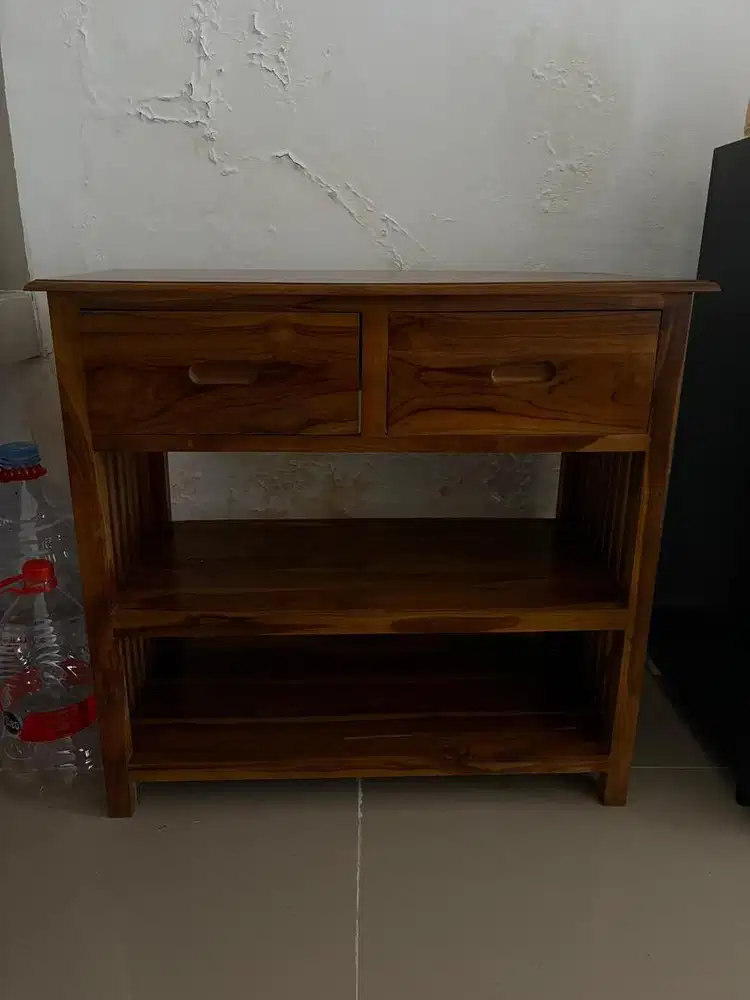 Meja Kayu Minimalis 2 Laci – Masih Mulus & Kokoh