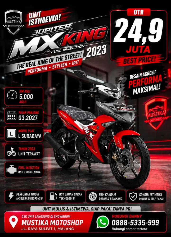 KM 5rb‼️Jupiter MX King 2023. DANNY Mustika Sulfat