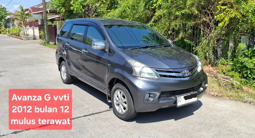 Avanza G vvti 2012 pemakaian 2013