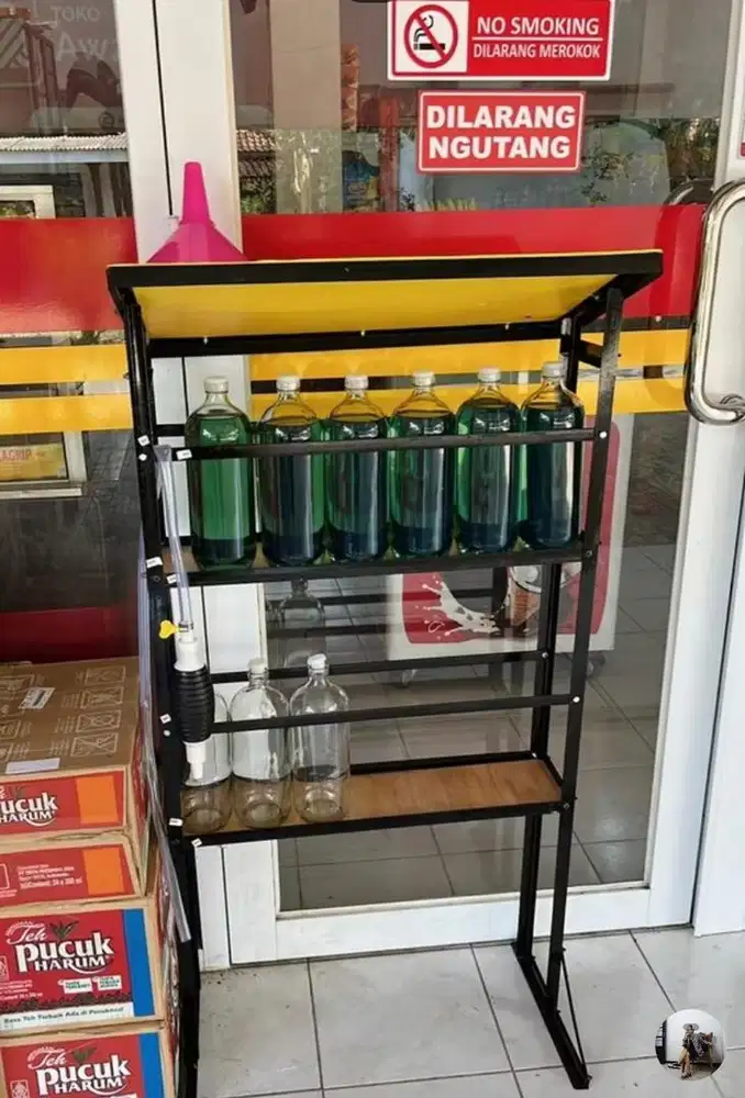 Rak Bensin eceran estetik