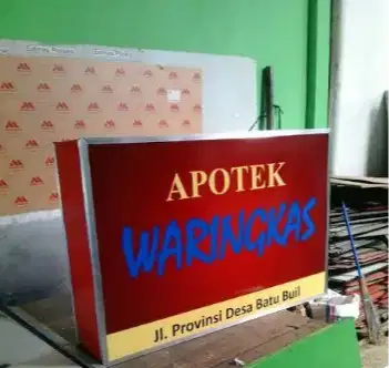 Nion box Shop sign papan nama menu huruf timbul letter Bendera MMT dll
