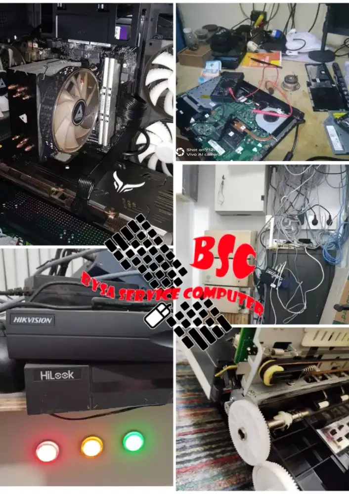 Service laptop,pc,printer.