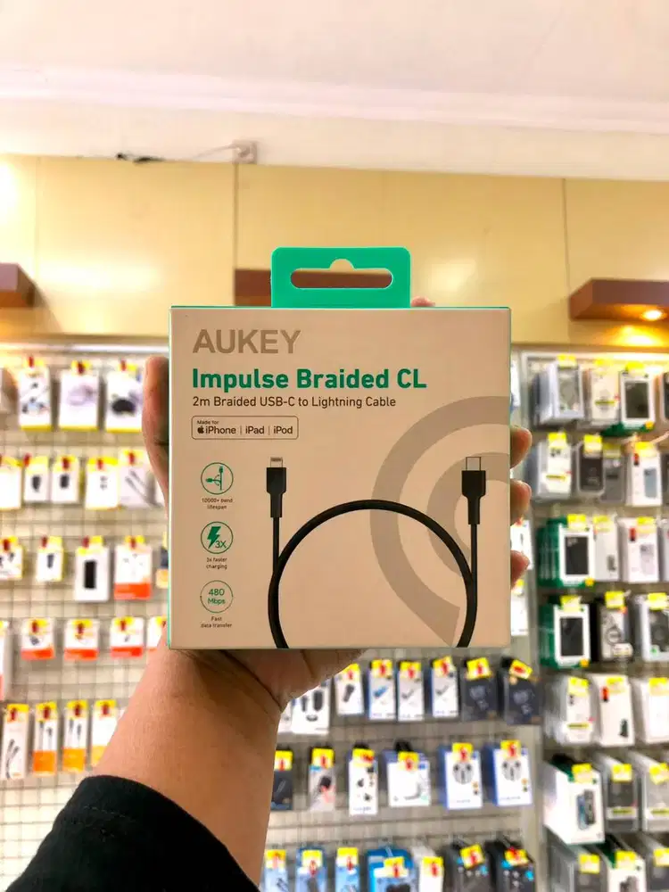Aukey Data Cable CB-CL2 Braided Nylon Type-C To Lightning 2m - 500367