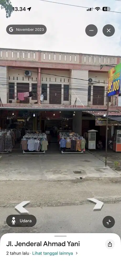 Di jual Ruko 1 pintu jl. Jend A.yani