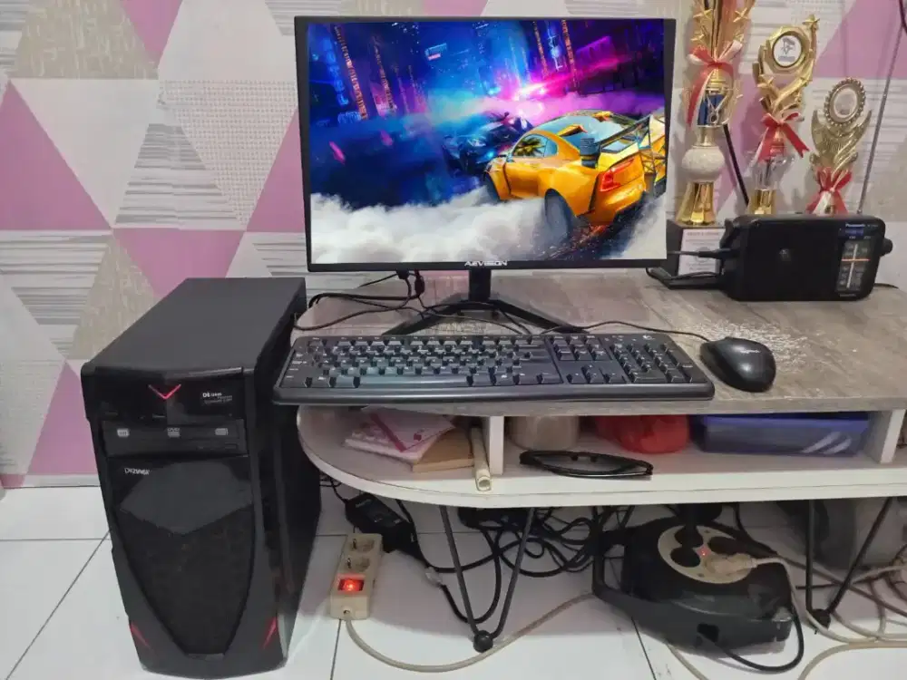 PC GAMING FULSET + LCD + RAM 8 GB + VGA 1 GB + HD 500 GB + GAMES APP