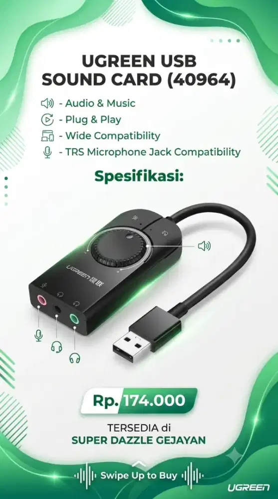 UGREEN USB SOUND CARD (40964)