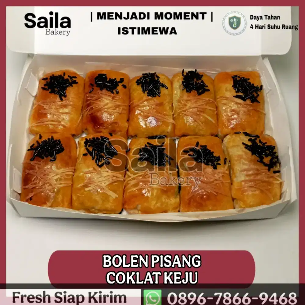 Bolen Pisang Coklat Keju Saila Bakery Surabaya Fresh Siap Kirim COD