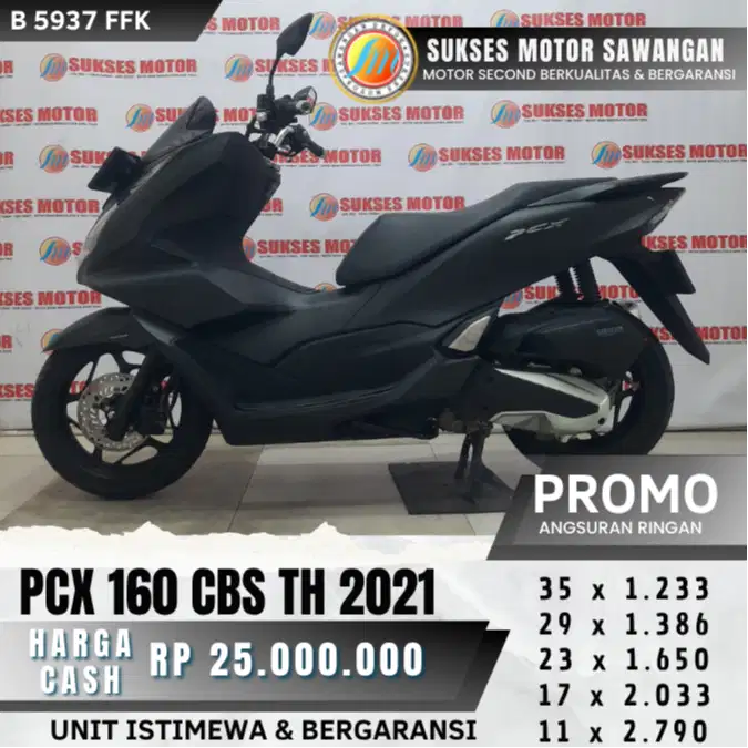 ISTIMEWA HONDA PCX 160 CBS TH 2021 HITAM MULUS BISA KREDIT BERGARANSI