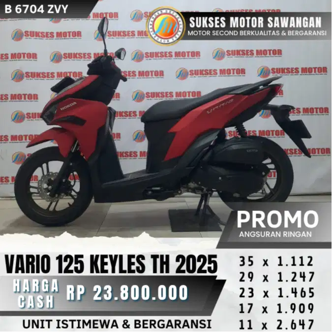 HONDA NEW VARIO 125 CBS ISS TH 2025 KEYLES UNIT MULUS BISA CASH KREDIT