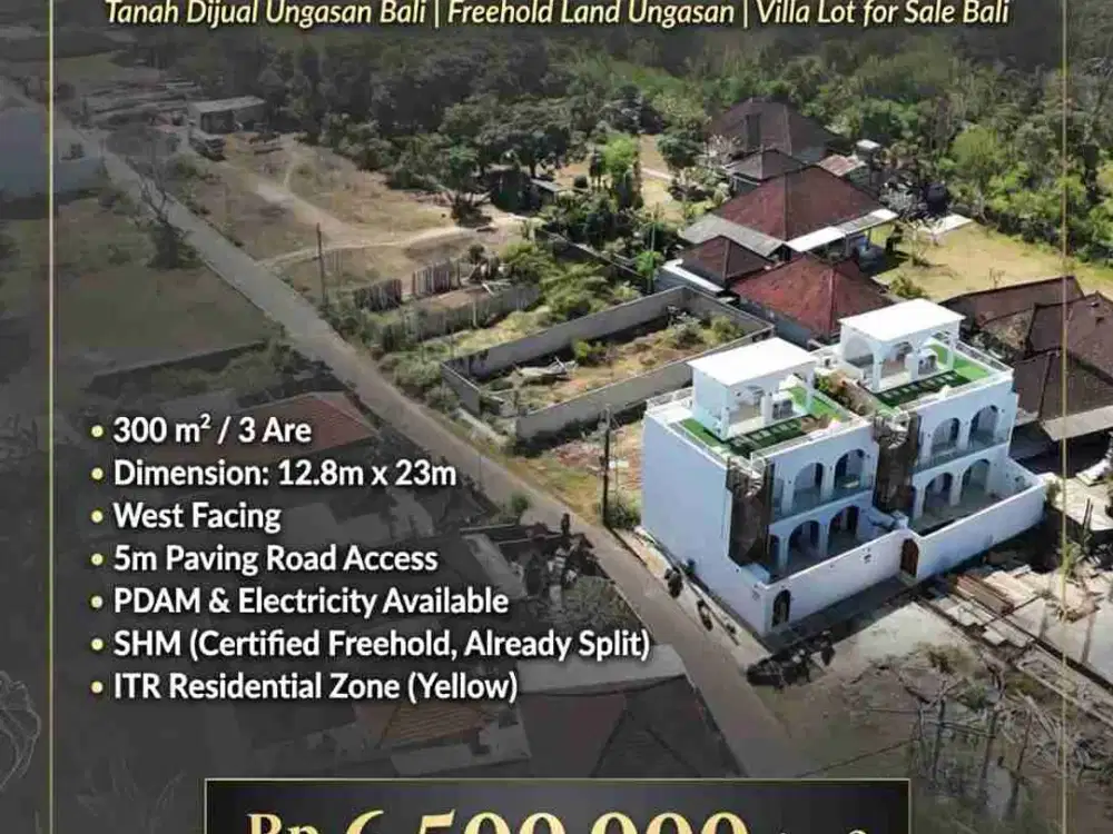 Tanah 3 Are Lingkungan Villa di Pura Masuka Ungasan Badung Bali