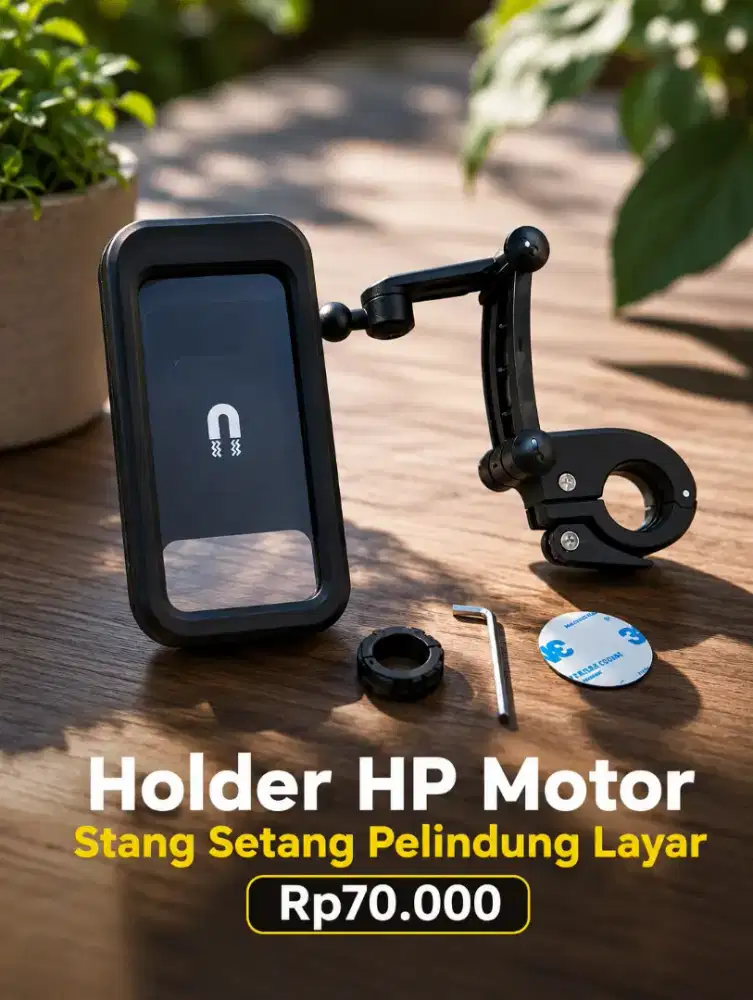 Holder HP Motor Stang Setang Pelindung Layar