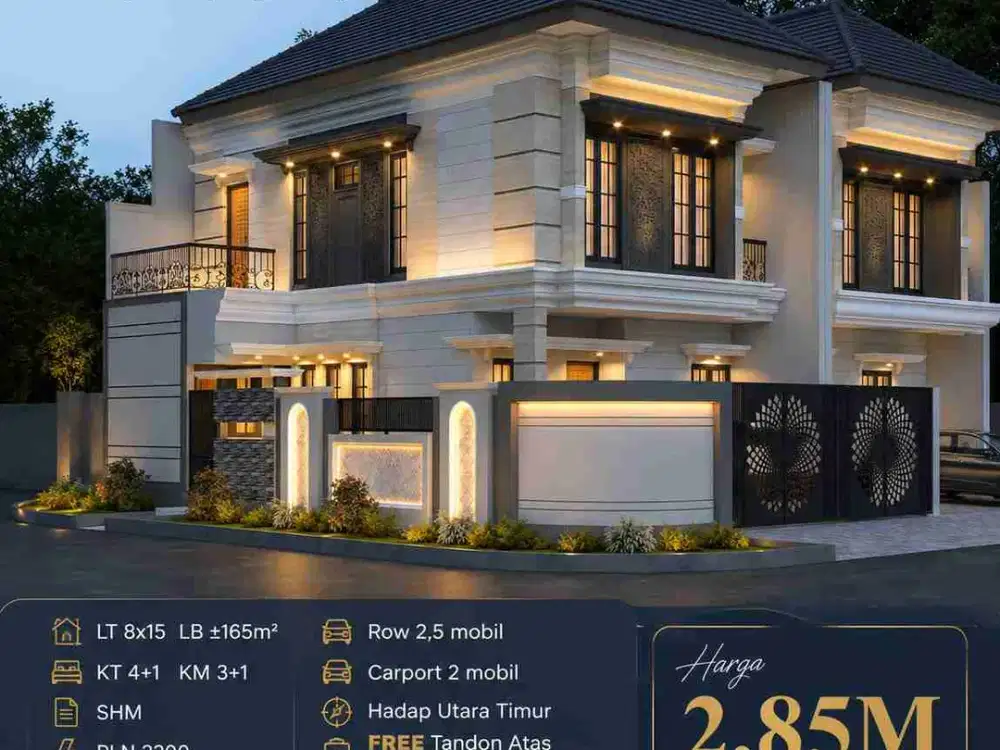 Dijual rumah baru Manyar Lebar 8