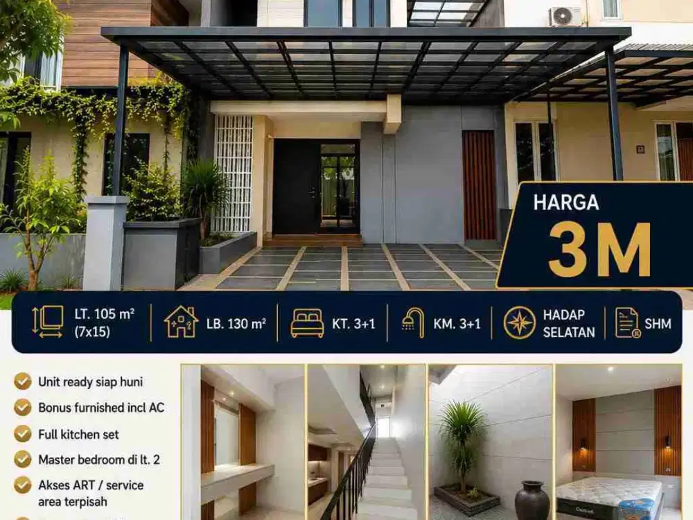 Rumah baru modern minimalis siap huni Dian Istana SHM
