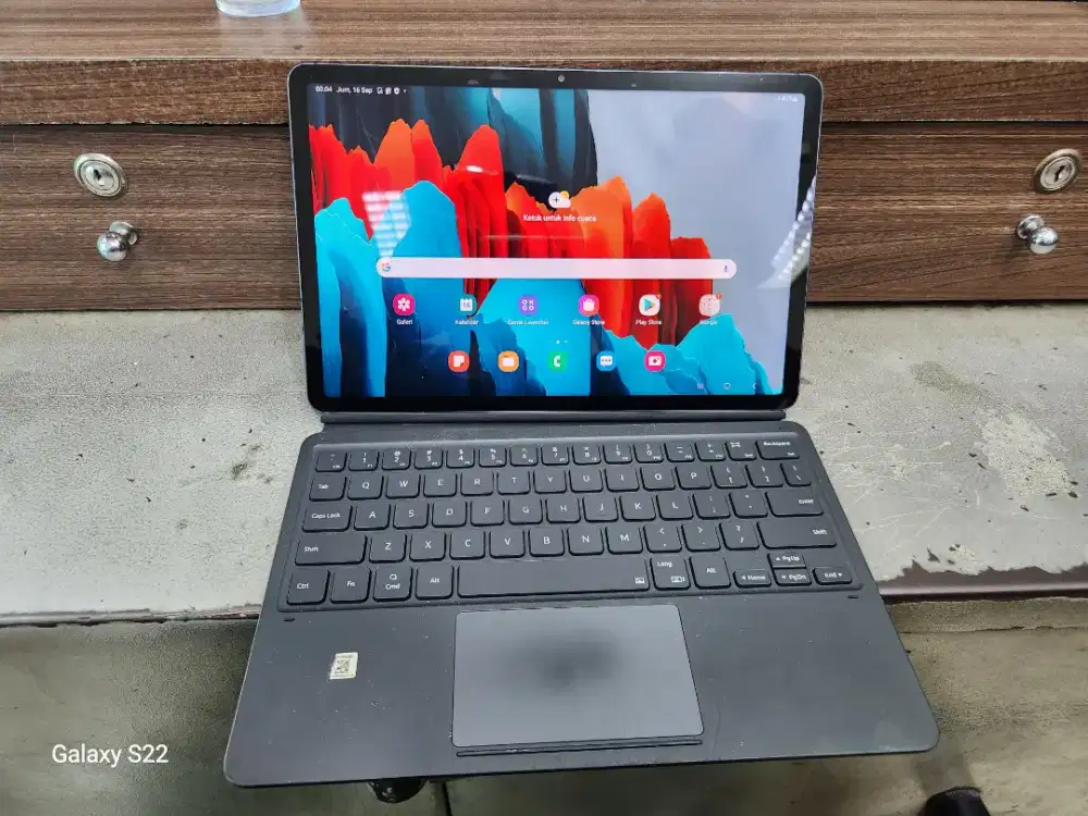 SAMSUNG TAB S7 + KEYBOARD + S-PEN 6/128GB siap pakai BSD - PAMULANG