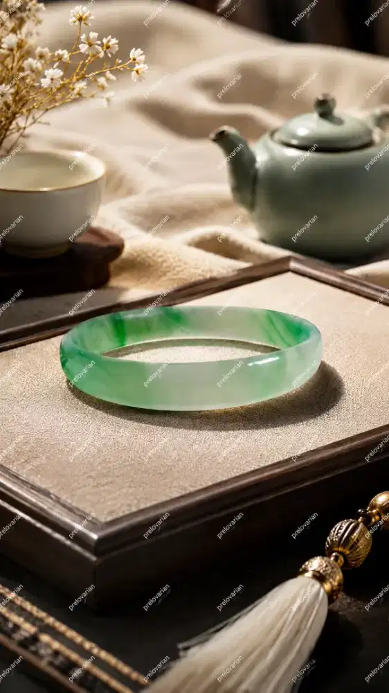 Pursuit of Jade Green Jade Bangle 58 mm 18.3 Gram