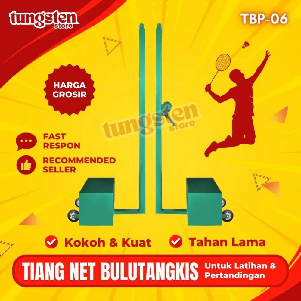Tiang Badminton Portable TBP-06 Promo Harga Pabrik, Tiang Net Bulutang