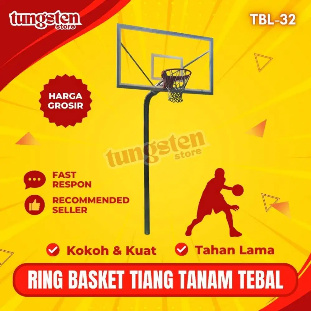 Ring Basket Tiang Basket Tanam TBL-32 Besi Tebal