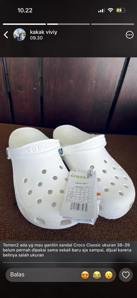 sandal croocs clasik baru
