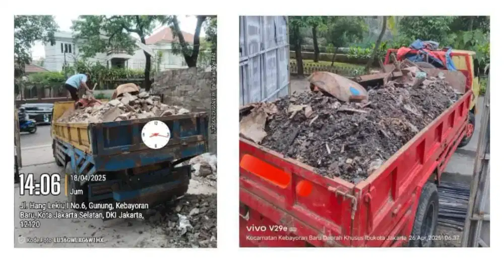 Buang puing dan buang sampah proyek