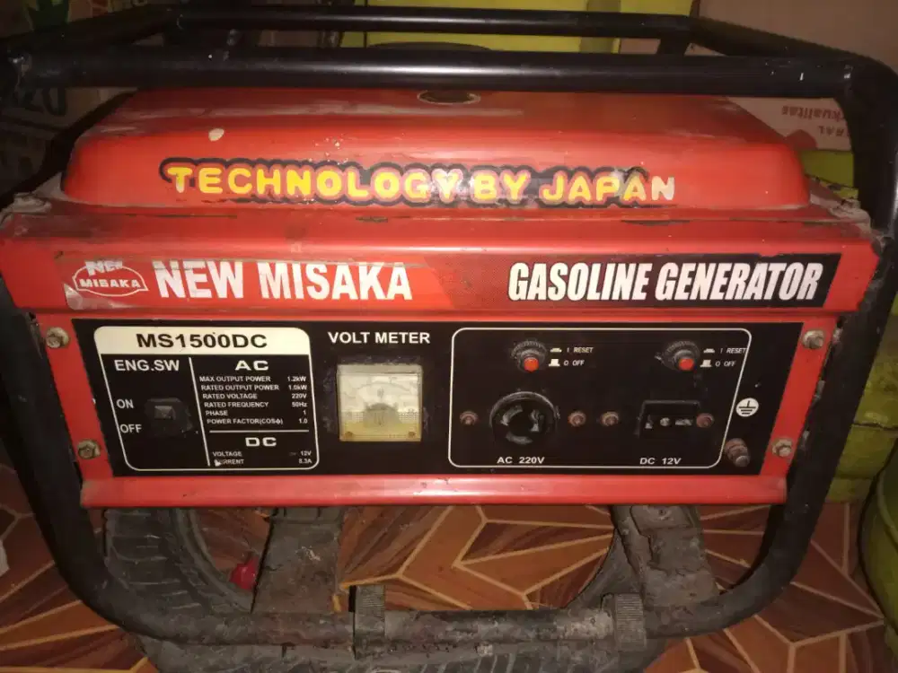Genset kondisi normal. Bensin