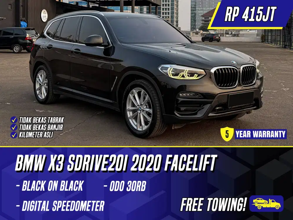 [ GARANSI 5TH ] BMW X3 sDrive20i 2020 Facelift Black Hitam LCI 2019