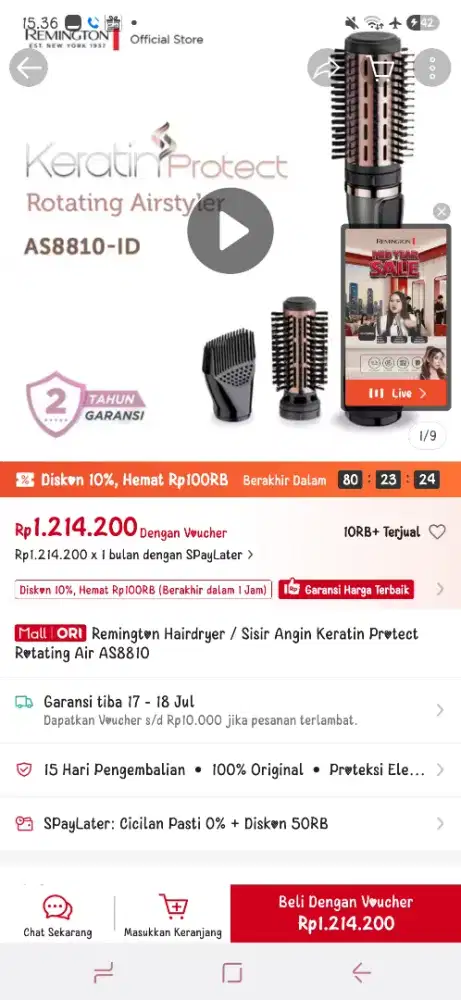Remington Sisir Angin