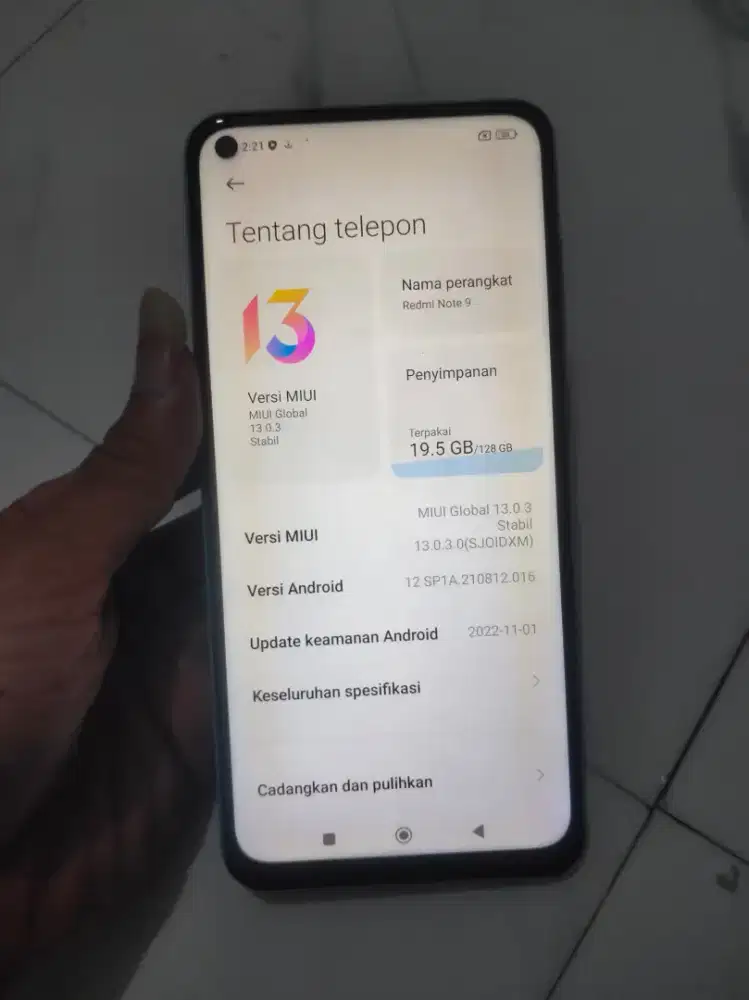 Redmi note 9 6/128