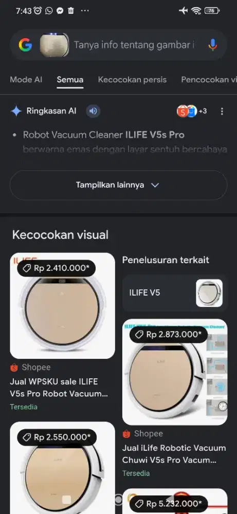 ROBOT VACUM CLEANER PINTAR