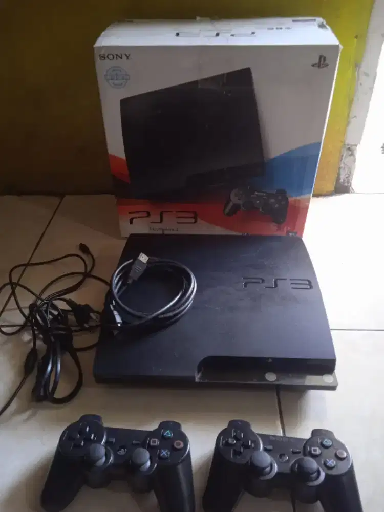 PS3 slim 500gb seri 25 langka normal mulus segel Poris cipondoh