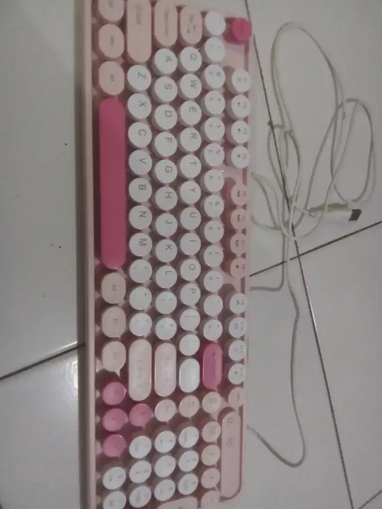 Wired office keyboard model K54 pink ,