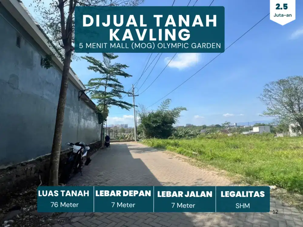 Tanah Malang Row Jalan 6 Meter 5 Menit Alun alun Malang Cocok Dibangun Rumah