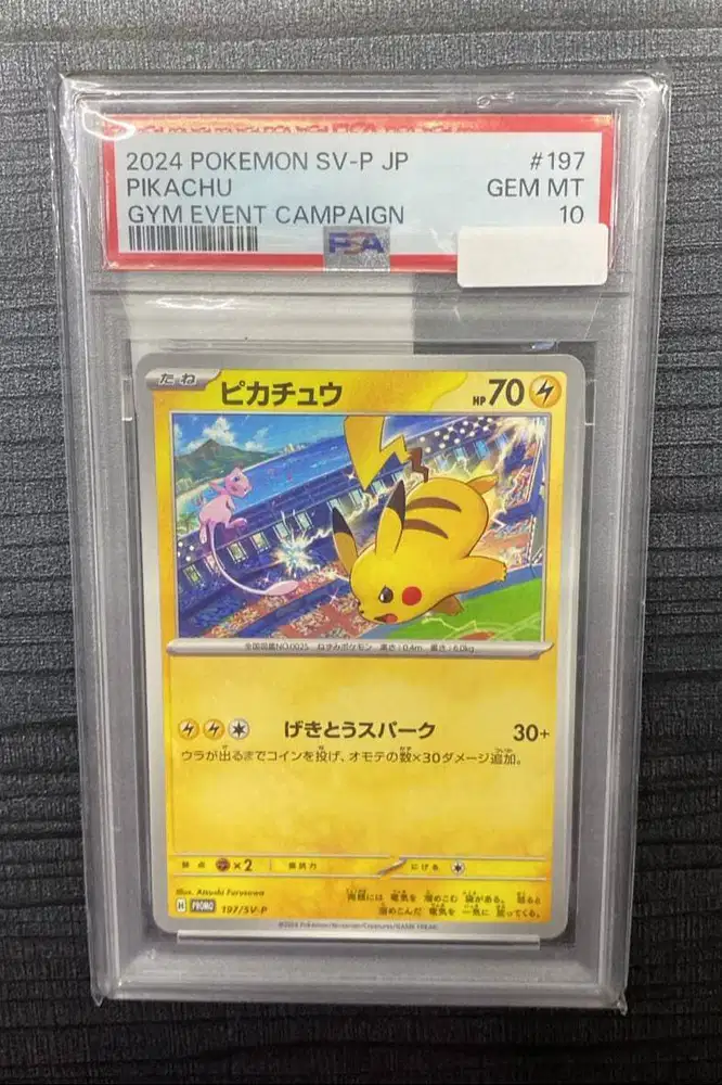 SLAB PSA 10 Pokemon Pikachu Gym Event - ORIGINAL JEPANG