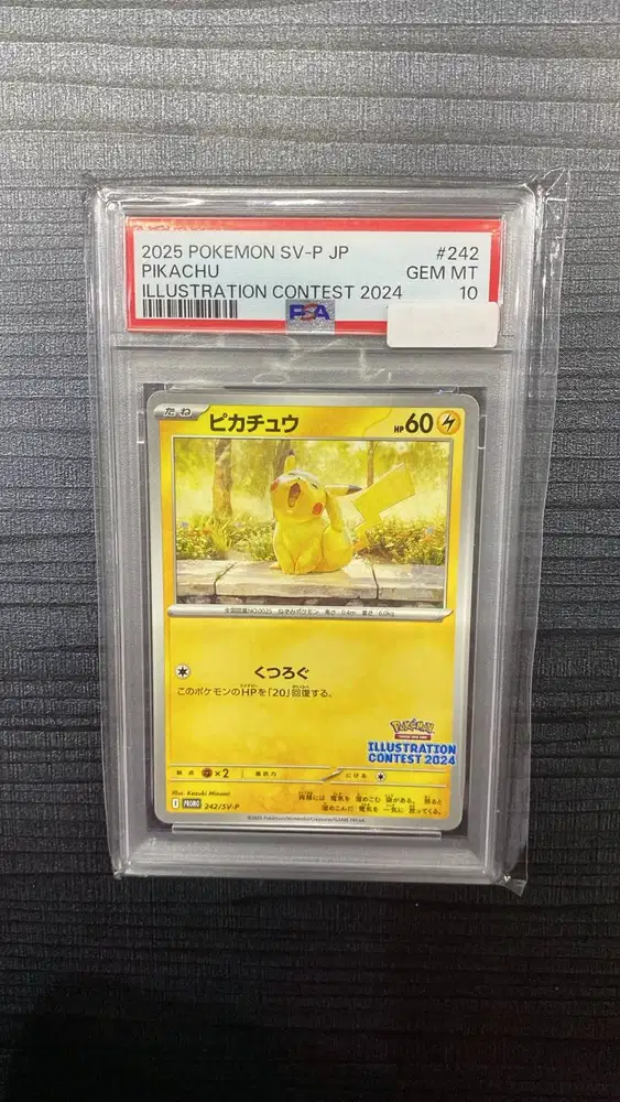 SLAB PSA 10 Pokemon Pikachu Nguap - ORIGINAL JEPANG