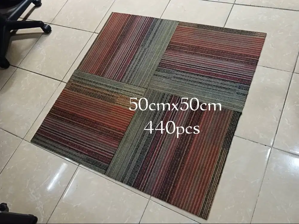 JUAL KARPET LANTAI ATAU KARPET TILE EX PERKANTORAN SIZE 50cm x 50cm