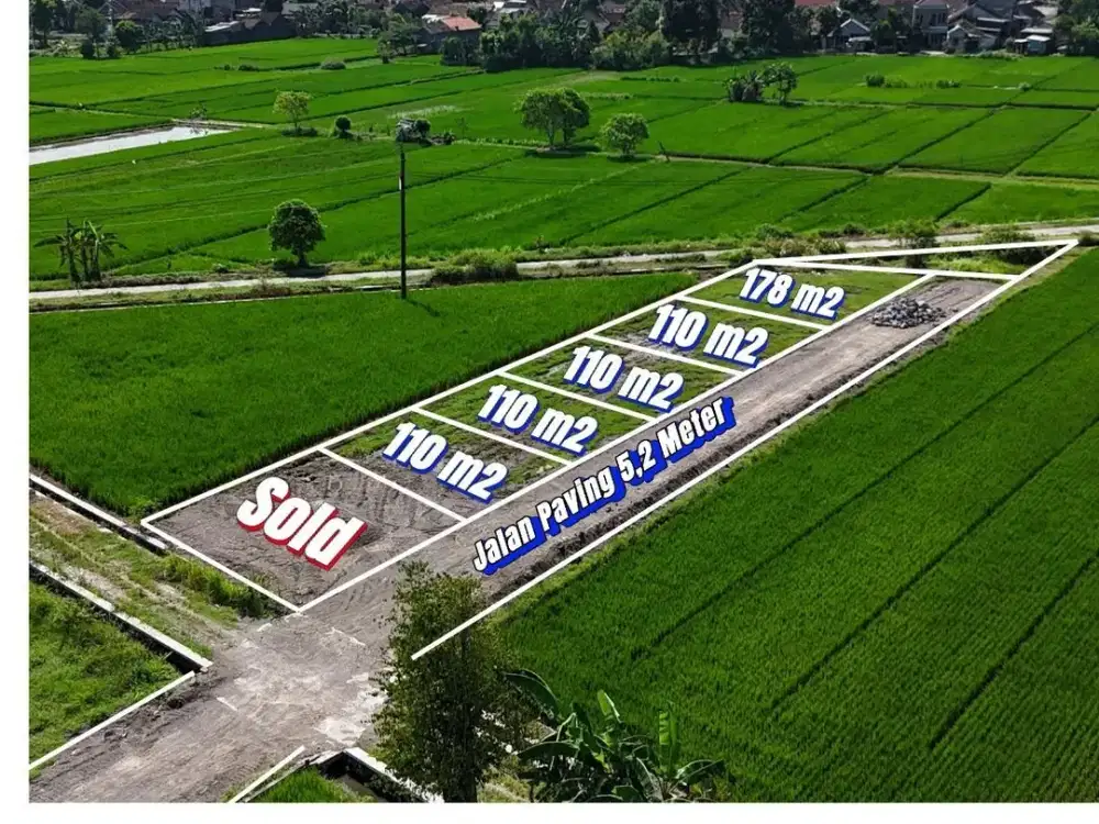 Tanah Kavling Strategis, Hanya 3 Menit Pintu Tol Gamping, SHM Pekarangan