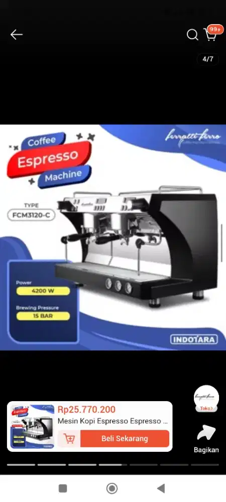 Ferrattiferro coffee espresso mechine