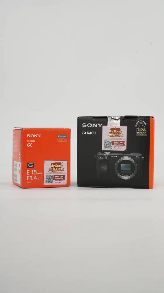 Camera SONY a6400 & Lens SONY e1.4/15G MULUS FULLSET