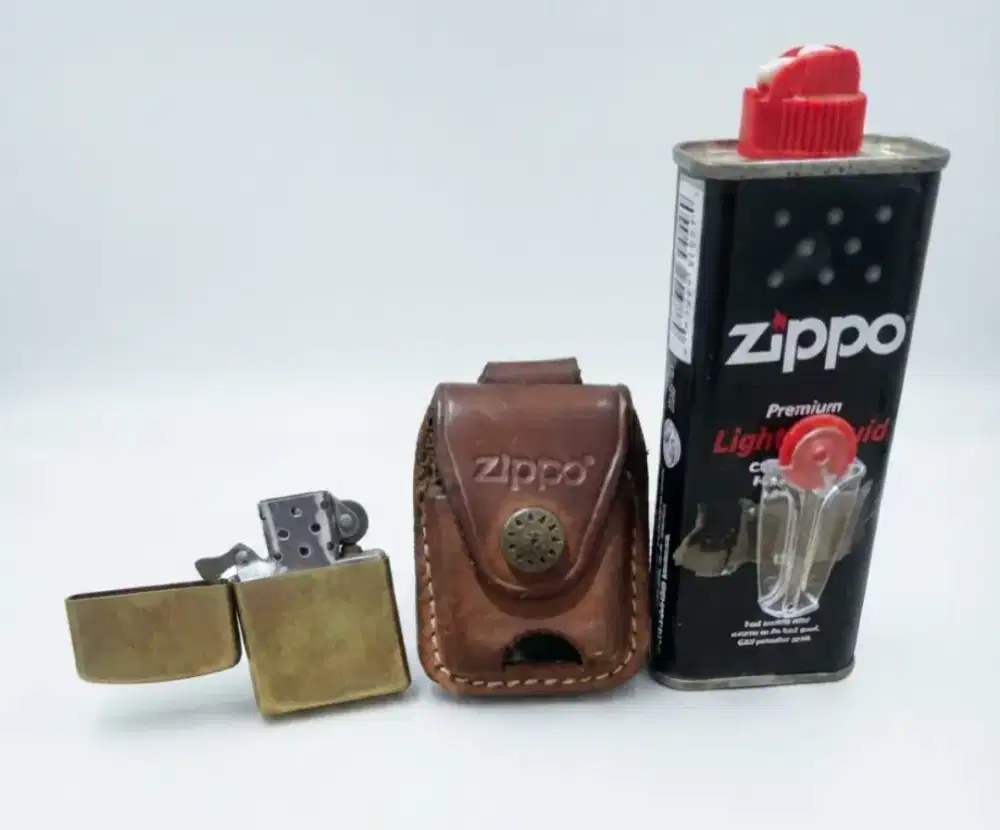 Zippo+Sarung Zippo+Refill+Batu Zippo