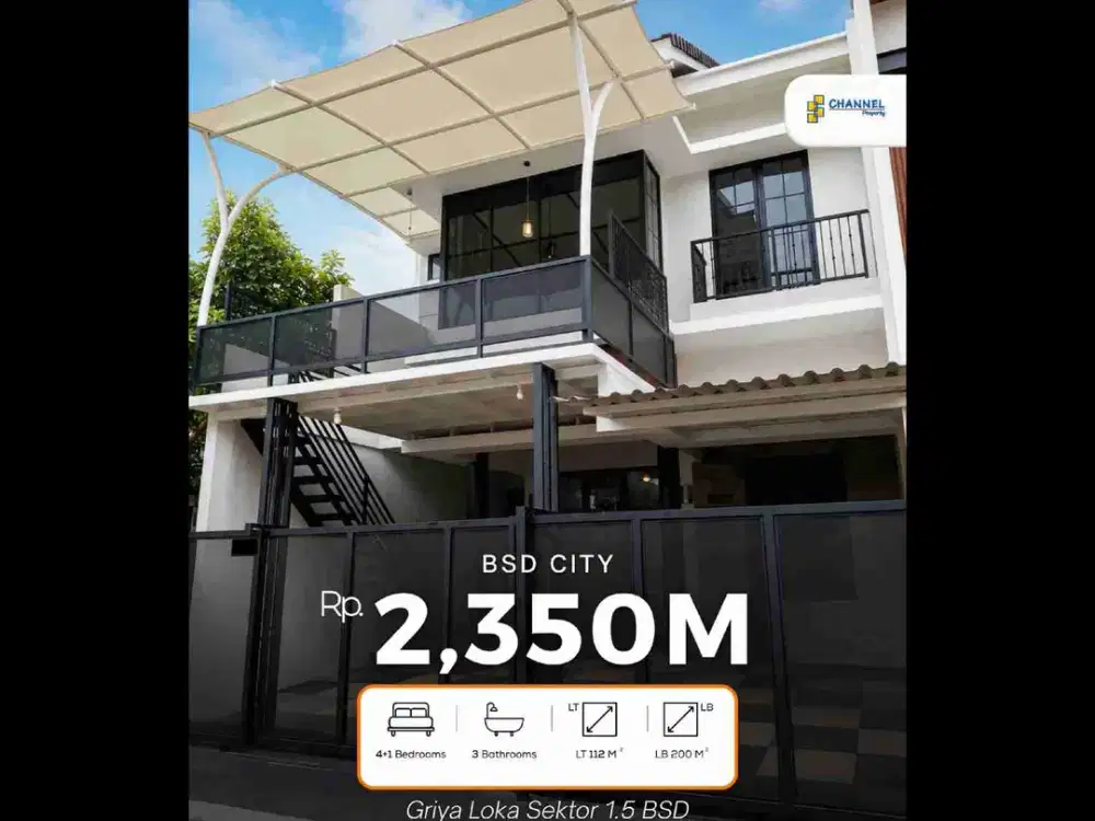 Jual Cepat Rumah Bagus 2 Lantai Siap Huni Di Griya Loka Bsd Tangsel, Ea