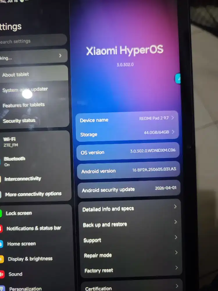 Redmi Pad 2 9.7 4/64 GB Wifi only like new garansi