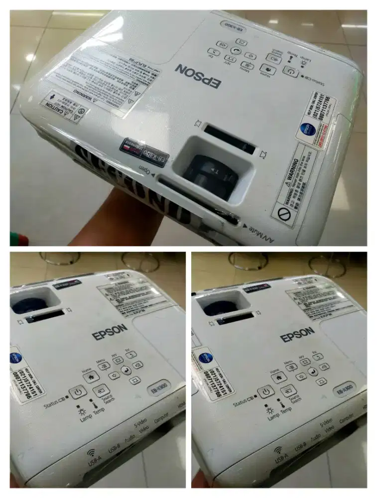 Dijual proyektor EPSON EBX-300 Pemakaian 390Jam Lampu cerah terang